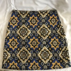Black and Blue Patterned Skirt